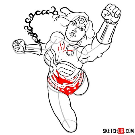 Learn How To Draw Wonder Woman In Flight A Step By Step Guide