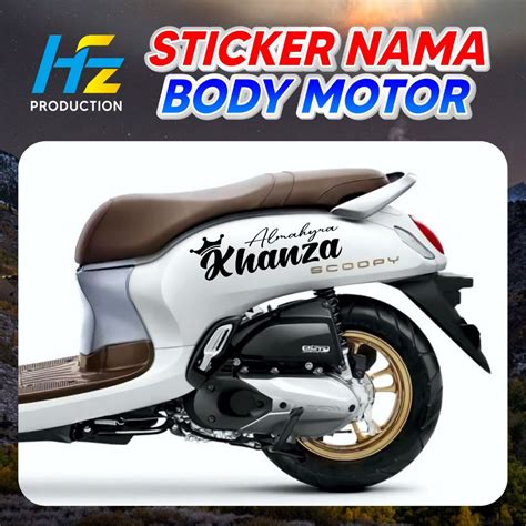 Jual Sticker Cutting Nama Body Motor Kaligrafi Jepang Korea Arab