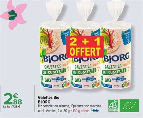 Promo Galettes Bio Bjorg Chez Carrefour Icatalogue Fr