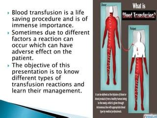 Blood Transfusion Reactions PPT