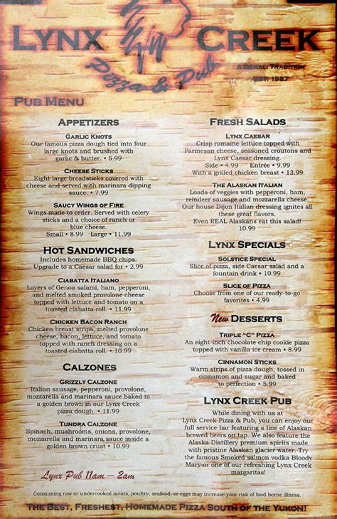 Alaska 2014 Menus