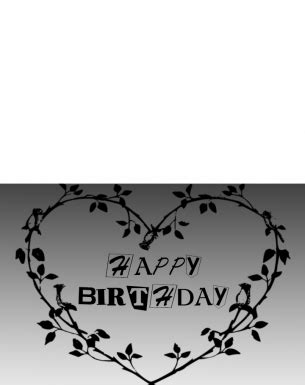 Black White Birthday Cards