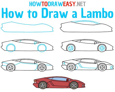 How To Draw A Lambo Draw For Kids