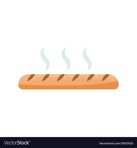 Delicious bread french Royalty Free Vector Image