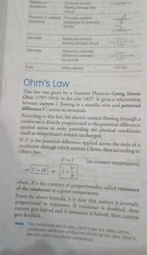 Ohm S Law This Law Was Given By A German Physicist Georg Simon Ohm 1787