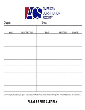 Fillable Online Acs Sign In Sheet Pdf Fax Email Print Pdffiller