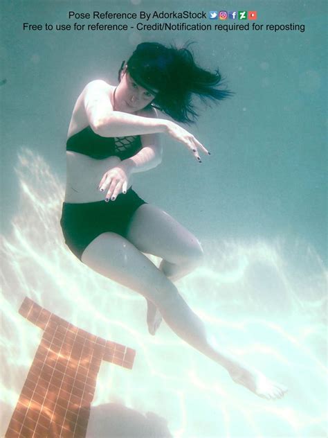 Floating Underwater Figure Swimming Dynamic Pose By Adorkastock On