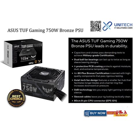 ASUS TUF Gaming 750W Bronze PSU Shopee Philippines