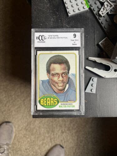 1976 Topps 148 Walter Payton Rookie Card BGS BCCG 9 Near Mint EBay