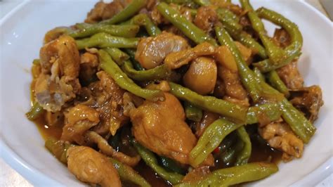 Adobong Manok Na May Sitaw Chiken Adobo With String Beans Panlasang Pinoy Recipe Youtube