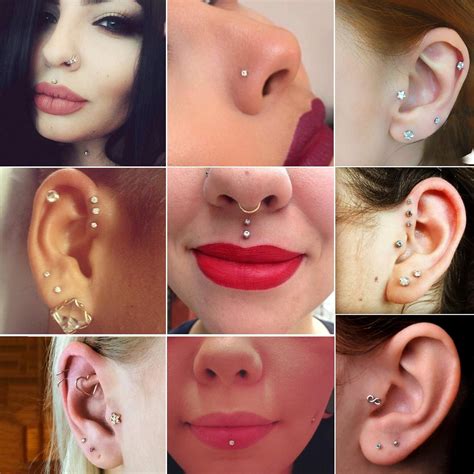 Amazon Fibo Steel G Forward Helix Monroe Labret Lip Nose Studs