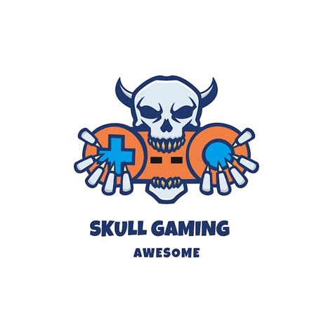 Logotipo De Skull Gaming Vector Premium