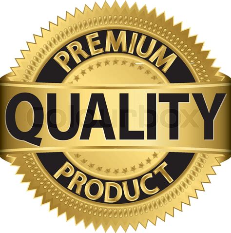 Premium Quality Guaranteed Golden Label Vector Illustration Stock