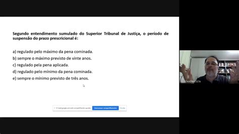 Resolução de Questões acerca da Prescrição Penal YouTube