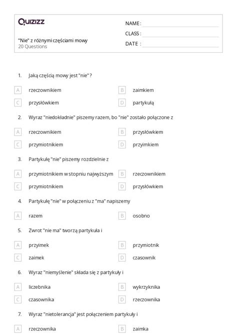 Ponad Zaimki Zwrotne Arkuszy Roboczych Dla Klasa W Quizizz