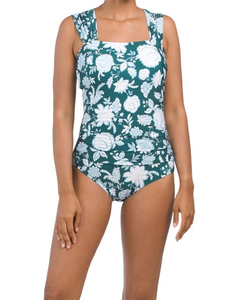 Wide Stap Glamour Blossom One Piece Swimsuit Clothing T J Maxx