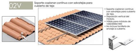 Estructura Soporte Placas Solares Para Cubierta De Teja Con Salvatejas