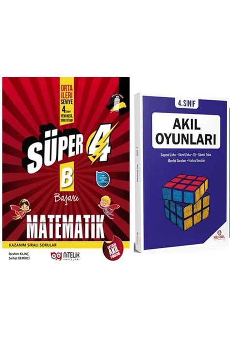 Nitelik Yayınları 4 SINIF SÜPER YENİ NESİL MATEMATİK B SORU KİTABI VE