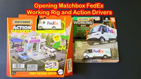 Opening Matchbox Action Express Fedex Set And Working Rig Fedex Truck