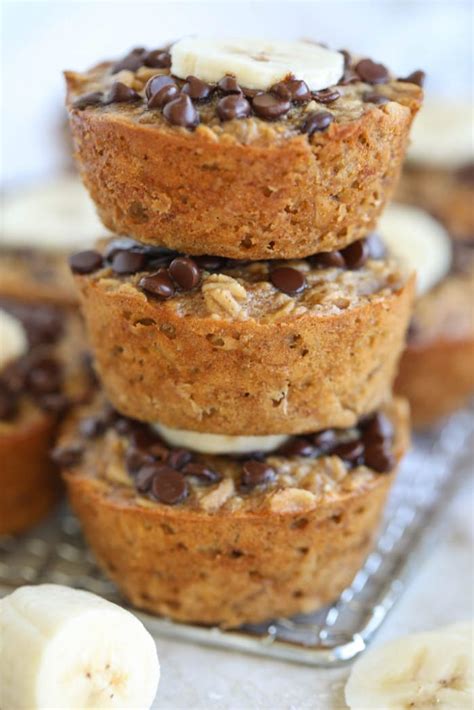 Peanut Butter Banana Baked Oatmeal Cups Recipe Oatmeal Cups Baking