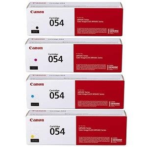 Canon Cartridge 054 Geunine OEM Toner Cartridges - Full Set (BK,C,M,Y)