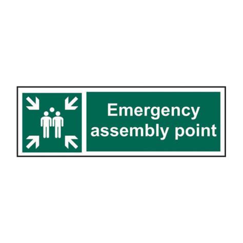 Centurion Emergency Assembly Point Sign Self Adhesive Vinyl 300mm