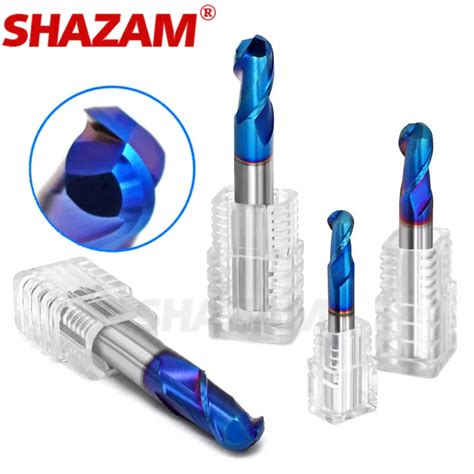 SHAZAM HRC70 Blue Nano Coating Milling Cutter 2 Flute Tungsten Steel