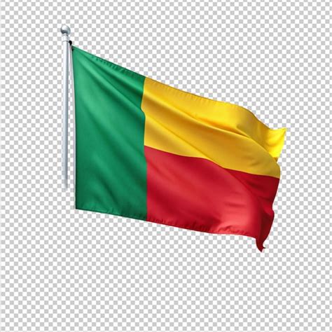 Bandeira Do Benin Em Fundo Transparente PSD Premium