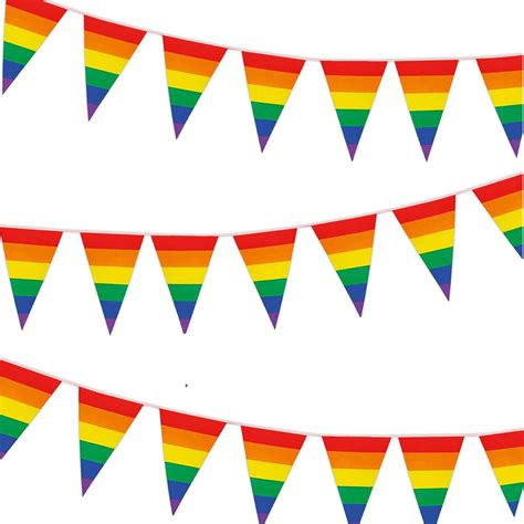 Rainbow Love Hearts Lgbtq Various Lengths Pride Flag Polyester Bunting