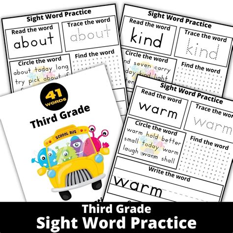 Sight Words Grade 3 Worksheets