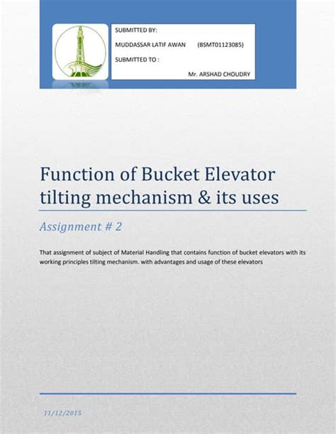 Bucket elevator | PDF