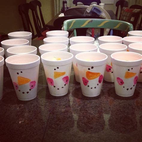 Snowman Fruit Cups For School Holiday Party My Eldest Did All The