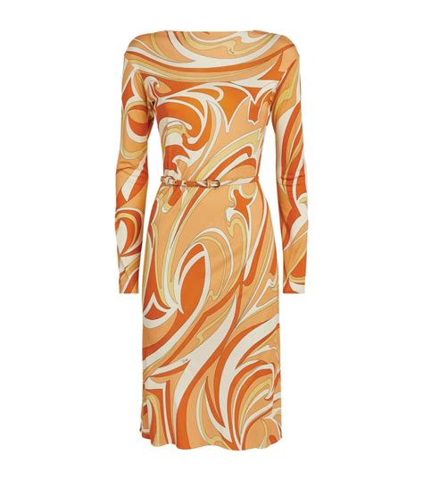 Womens Pucci Nude Vortici Midi Dress Harrods Uk