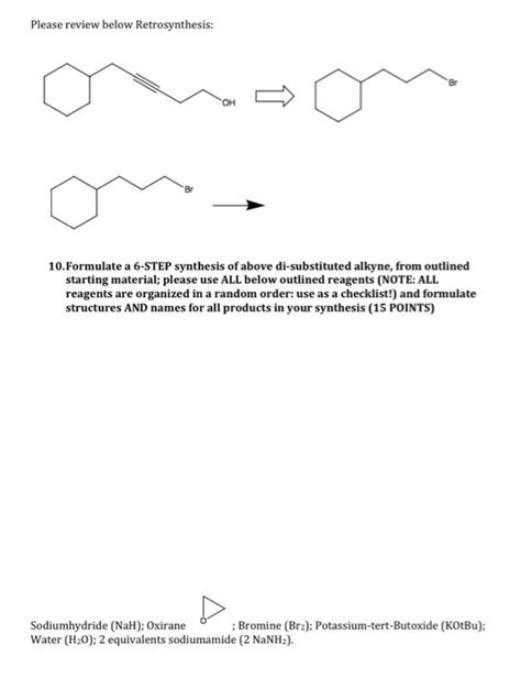 Solved Please Review Below Retrosynthesis Awal Chegg