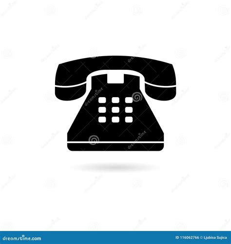 Old Phone Icon, Phone Vector Icon, Old Vintage Telephone Symbol Stock Vector - Illustration of ...