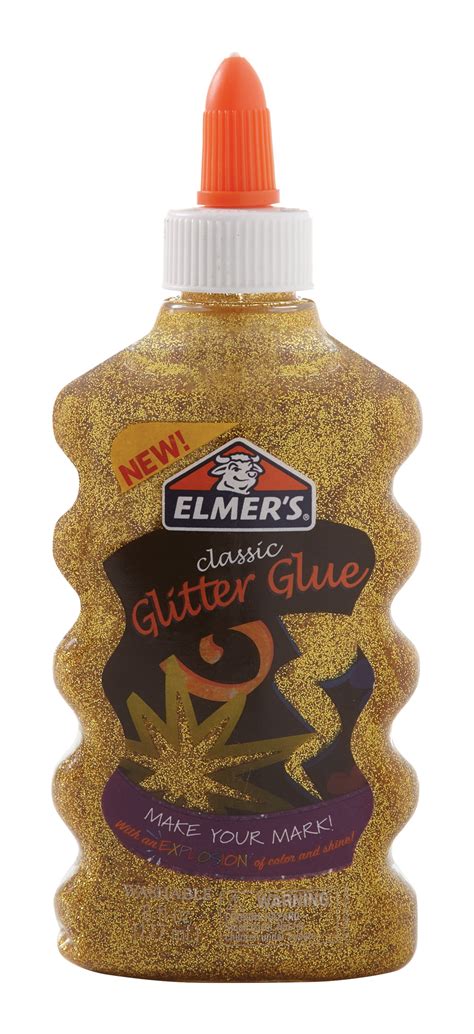 elmers liquid glitter glue gold  oz walmartcom