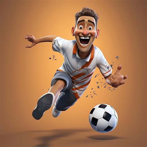 Premium Ai Image D Rendering Of Soccer Player In Action