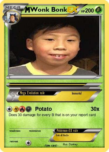 Pokémon Wonk Bonk Potato My Pokemon Card