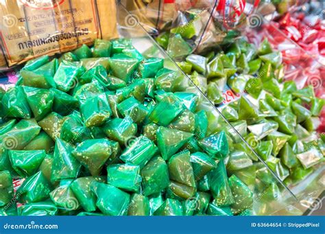 Thai Coconut Candy At A Chiang Mai Market Stall Editorial Stock Image