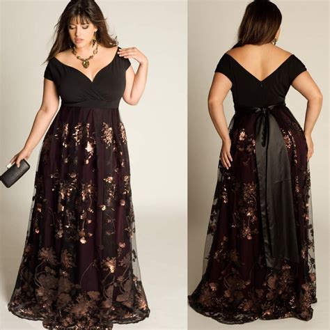 Plus Size Evening Dresses Sleeves A Line Off The Shoulder Formal Dress