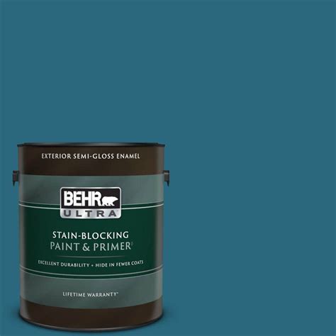 Behr Ultra Gal M Ice Cave Semi Gloss Enamel Exterior Paint