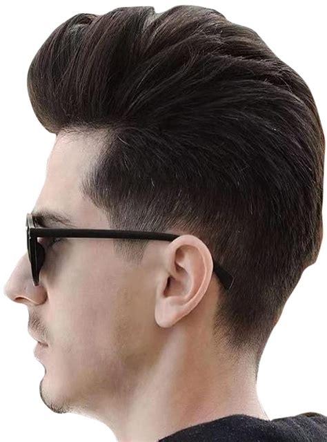 Auspiciouswig Human Hair Herren Toupet Thin Skin Hair Replacement