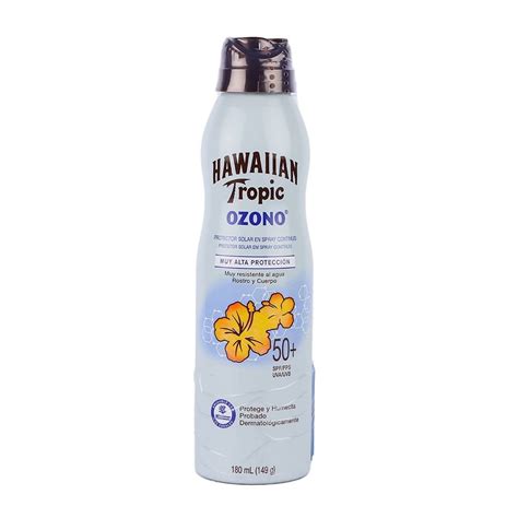 Protector Solar Hawaiian Tropic Ozono FPS 50 Ozono En Aerosol 180 Ml