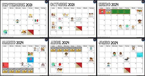 Calendario escolar 2024 2025 con efemérides en blanco y negro para