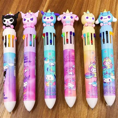 Styles Cute Unicorn Sanrio Cartoon Power Colors Chunky Ballpoint