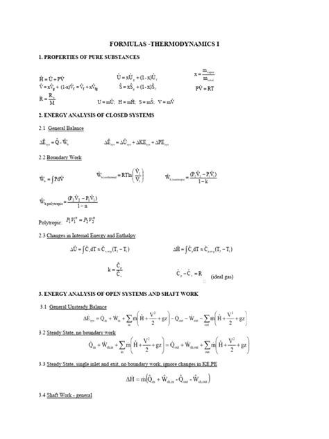 Formulas | PDF | Mechanical Engineering | Applied And Interdisciplinary ...