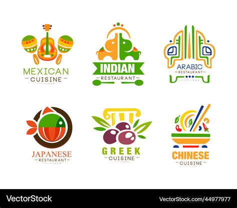 Continental cuisine and restaurant logo design Vector Image