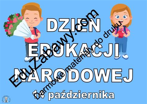 Plakat na Dzień Edukacji Narodowej A4 i XXL Z dziećmi do druku