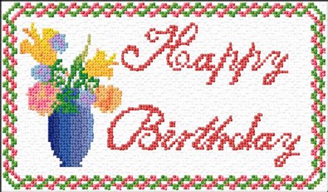 Happy Birthday Cross Stitch Designs