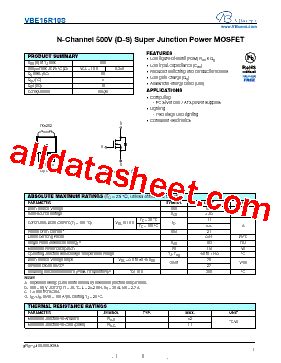 Vbe R S Datasheet Pdf Vbsemi Electronics Co Ltd